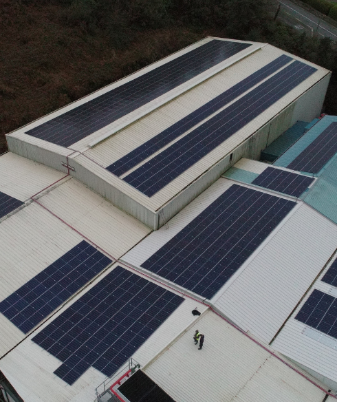 A 300kW solar photovoltaic system installed on the rooftops of Norfish Ltd.'s processing facility in Killybegs, County Donegal