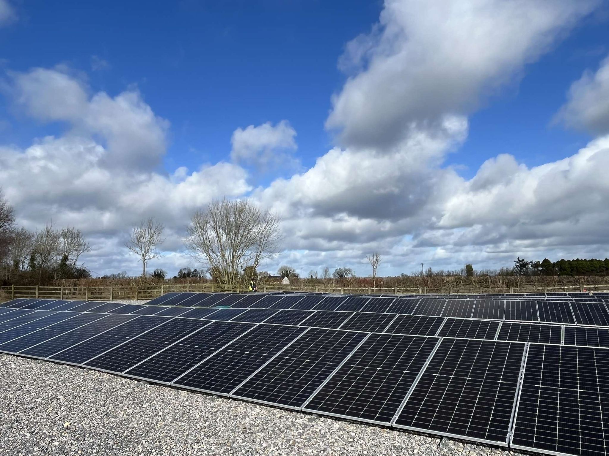 solar panels on the ground